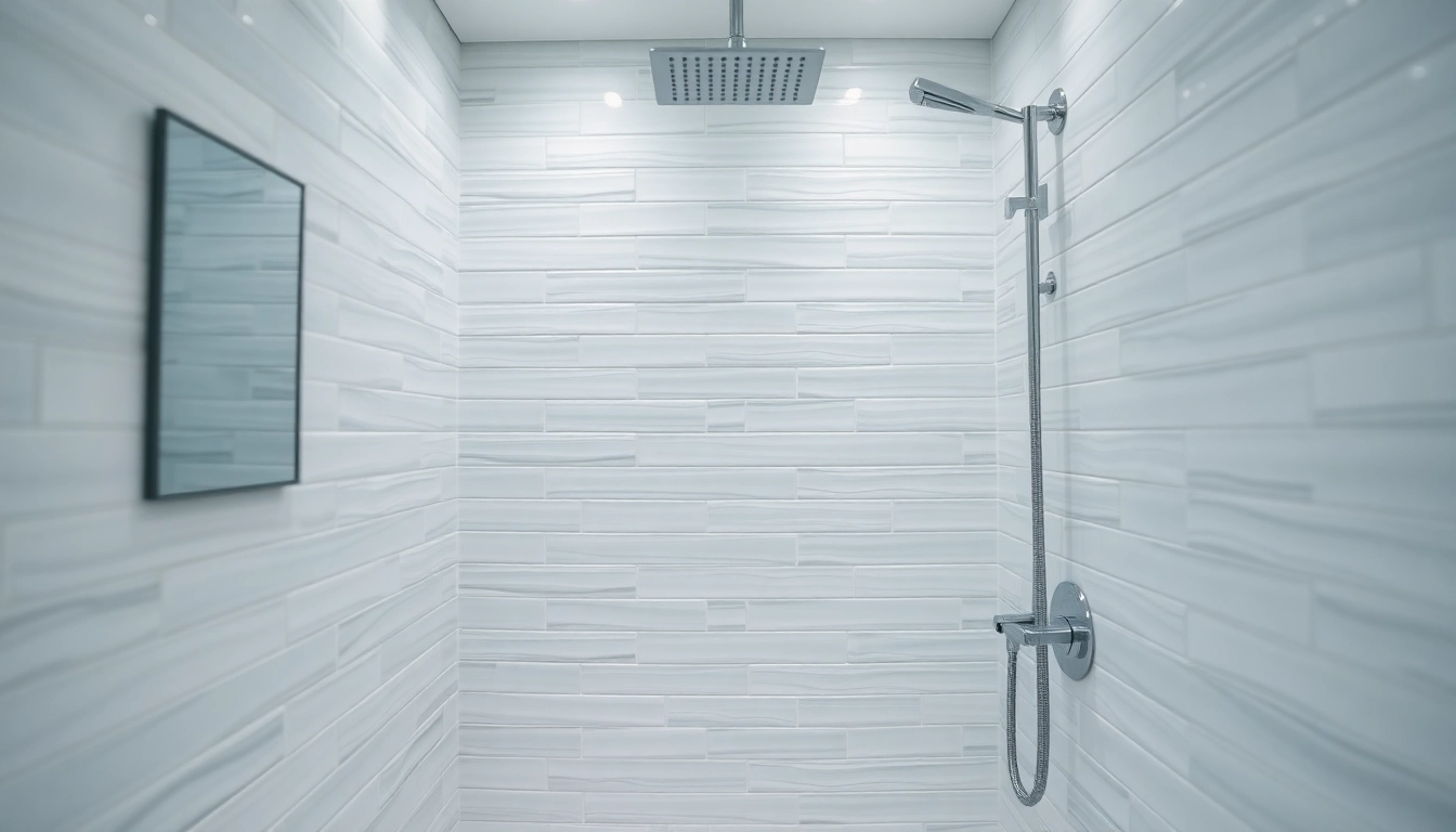 Experience elegant showers au with a modern bathroom design featuring sleek fixtures and serene lighting.