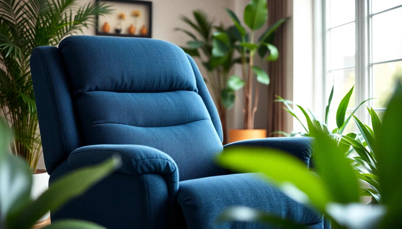 Comfortable and stylish big and tall lift chair in a warm living room setting.