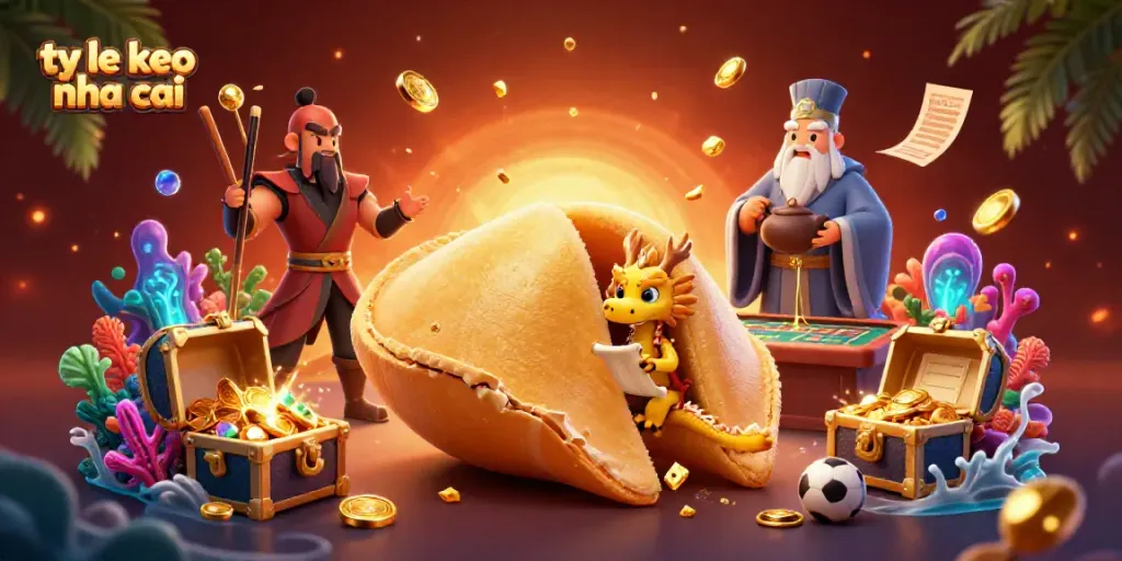 Engage with ty le keo nha cai betting strategies illustrated through a dynamic, vibrant scene with gold treasures.