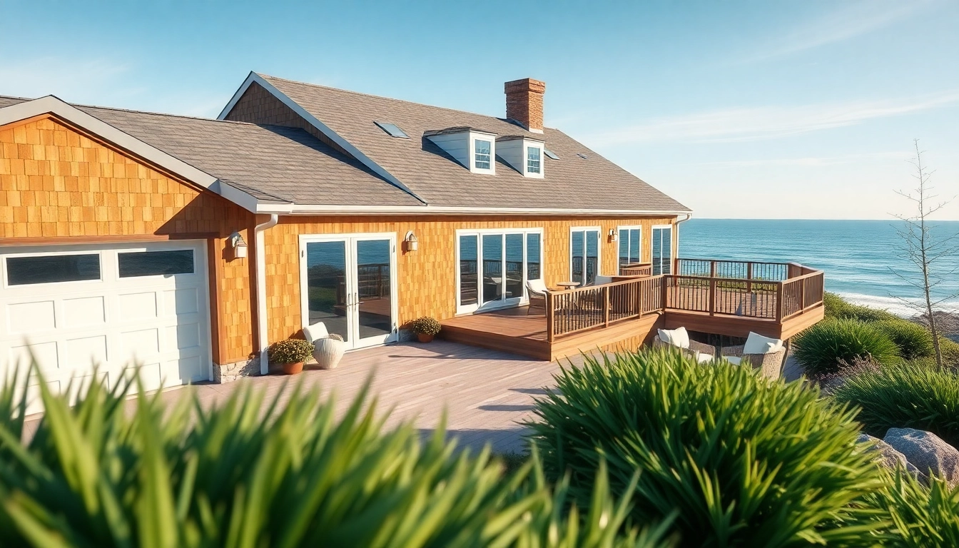 Cape Cod homes feature elegant architecture with attached garage in a coastal setting.