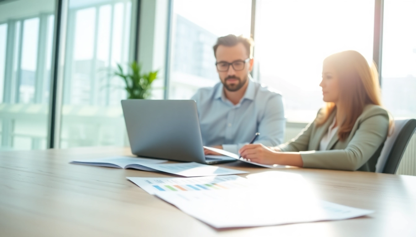 Career coaching session between a professional coach and a client in an inviting office.