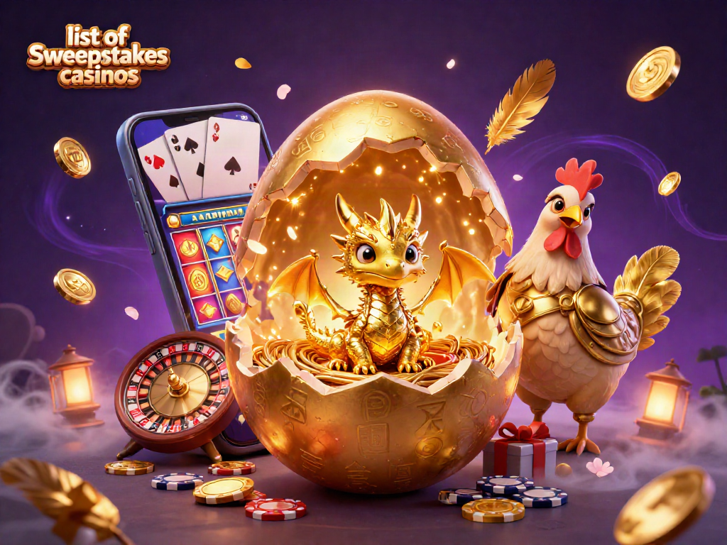 Experience thrilling fun at our list of sweepstakes casinos, where golden dragons and games unite!