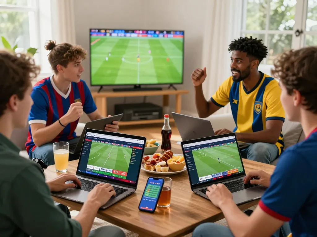 Users engaging with 1gom while enjoying live football matches and betting experience.