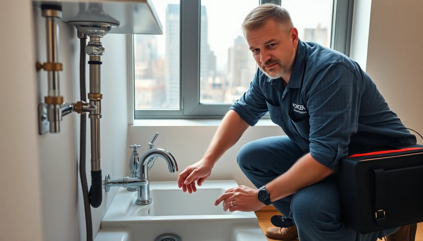 Emergency plumbing manhattan: Professional plumber at work in NYC, addressing urgent plumbing issues.