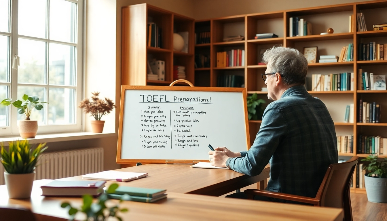 Provide toefl expert help during an engaging tutoring session in a bright study space.