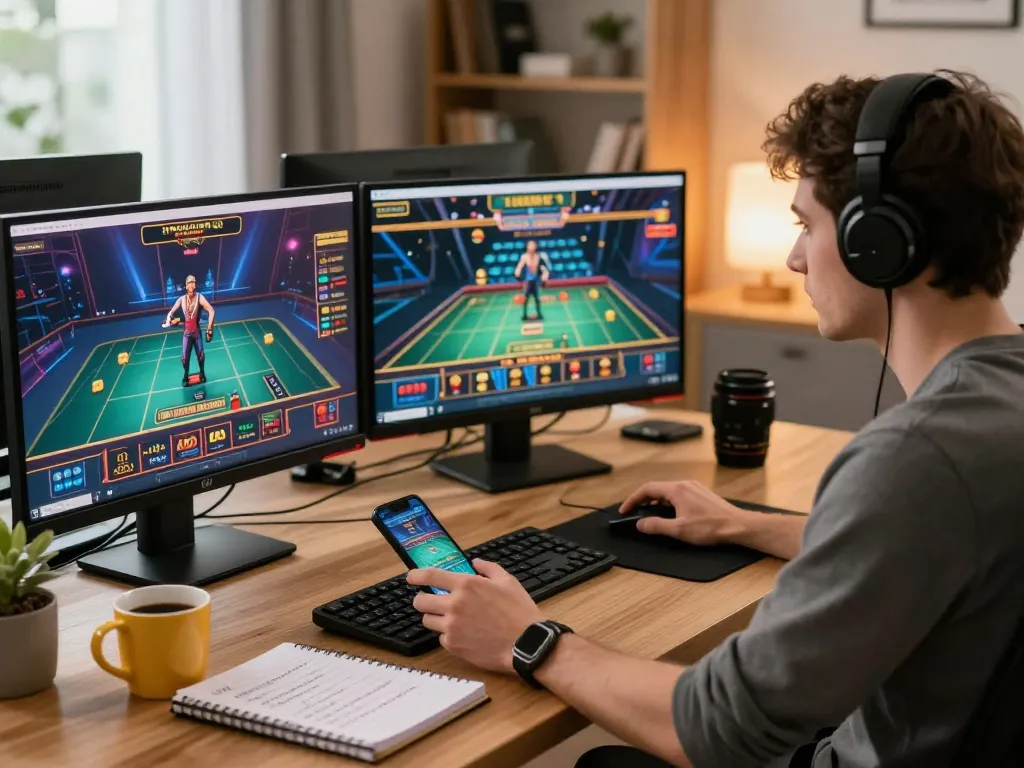 Player enjoying an immersive online gambling experience on a tablet, showcasing sunwingo gaming strategies.